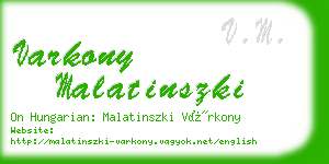 varkony malatinszki business card